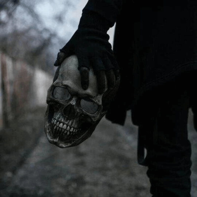 Full Head Skull Mask with Movable Jaw