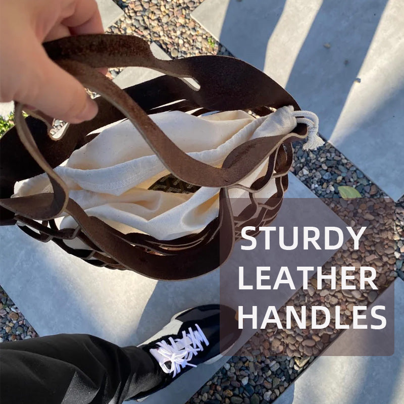 Leather Mesh Bag
