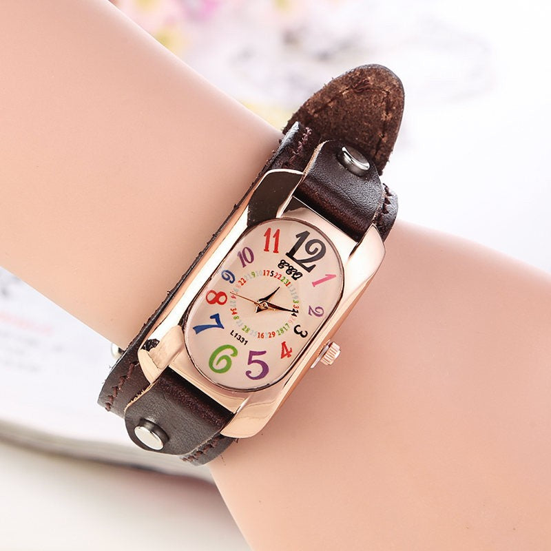 🎁Vintage Leather Quartz Stone Women's Watch