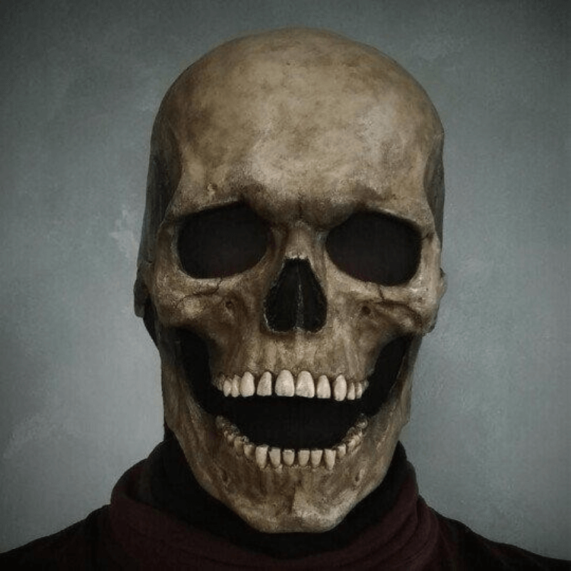Full Head Skull Mask with Movable Jaw