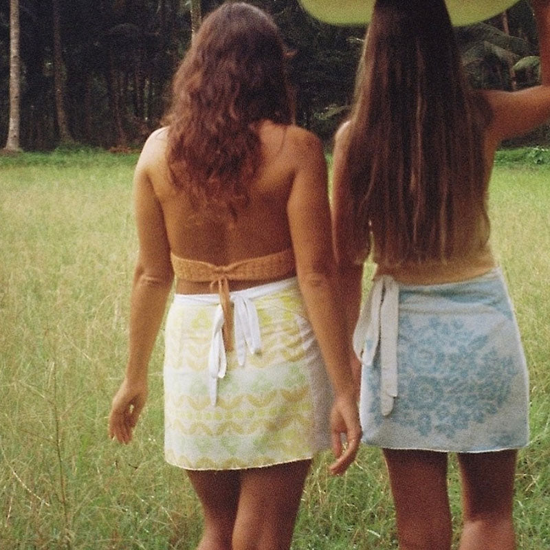 Lace-up Towel Skirt