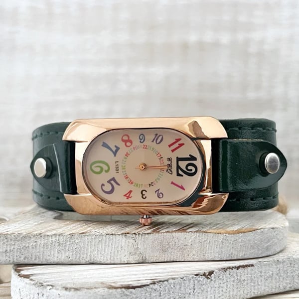 🎁Vintage Leather Quartz Stone Women's Watch