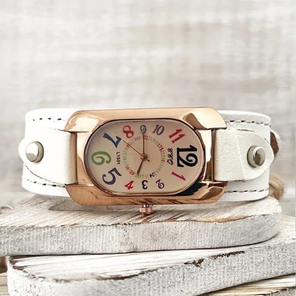 🎁Vintage Leather Quartz Stone Women's Watch