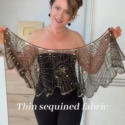 Sequin Beaded Cape