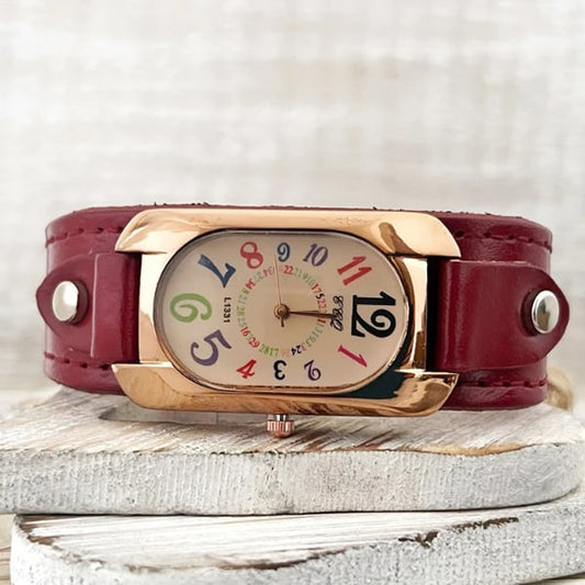 🎁Vintage Leather Quartz Stone Women's Watch