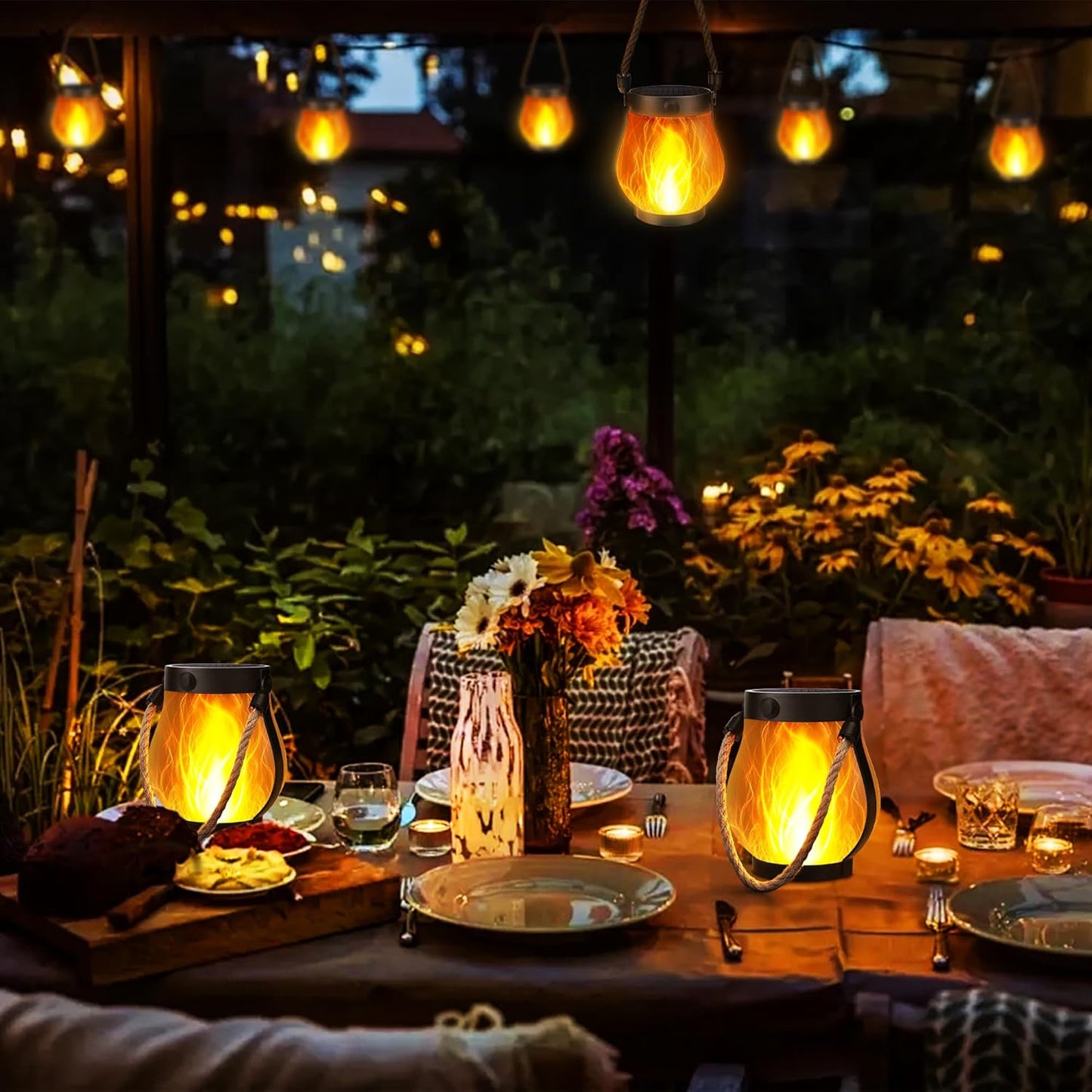 ✨Last Day 49% OFF-Dancing flame Solar Lantern Outdoor Lights
